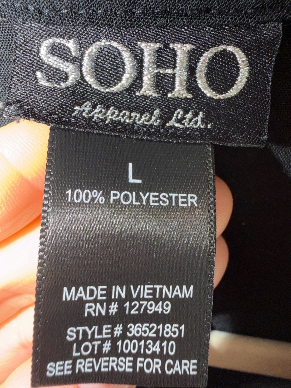 SOHO Apparel Ltd Black Zip Front Jacket L | Lightweight Utility Casual Chic - Picture 4 of 6